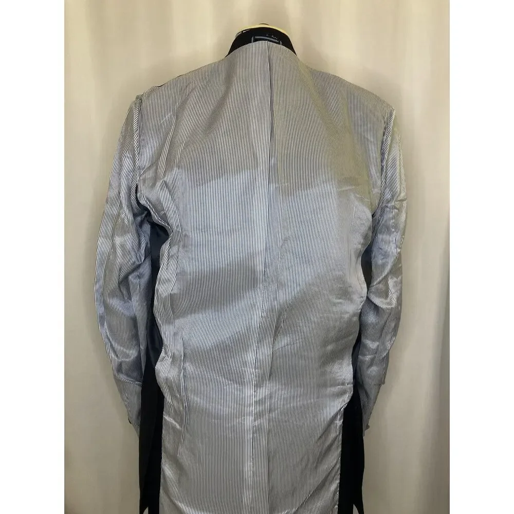 Tommy Hilfiger 44XL Slim Blazer Navy Blue Wool Mens XL Sport Coat Suit Jacket *